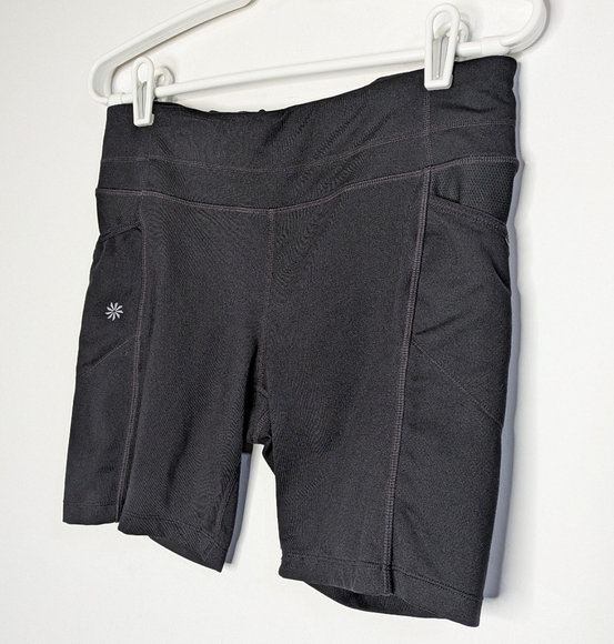 Athleta Black Workout Exercise Shorts M - Picture 2 of 11
